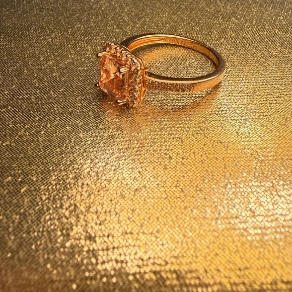 Women’s Lab Created Champagne Sapphire Ring - Picture 10 of 13